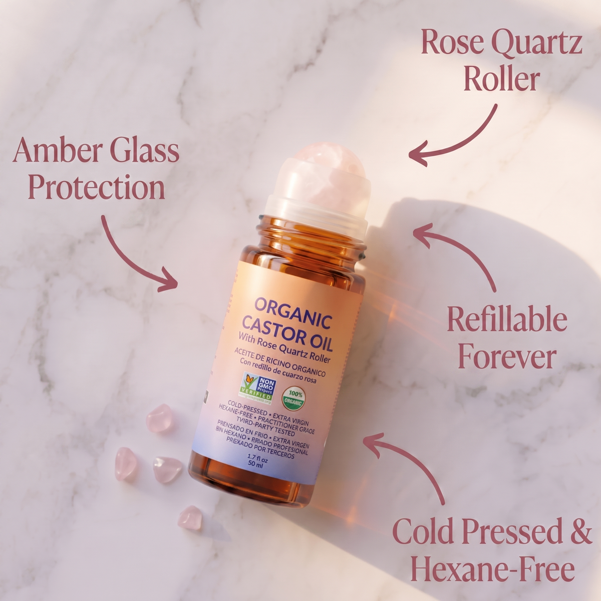 Soldaire® 100% Organic Castor Oil Roll-On